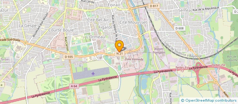 localisation de l'entreprise AMBIANCE BAIN CARRELAGE à TARBES