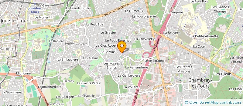 localisation de l'entreprise AMBIANCE BAINS CUISINES DRESSING à CHAMBRAY-LES-TOURS