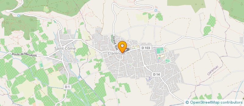 localisation de l'entreprise AMBIANCE COIFFURE  CLARENSAC