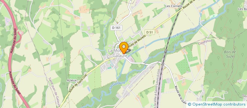 localisation de l'entreprise AMBIANCE COIFFURE  SAINT-JEAN-DE-GALAURE