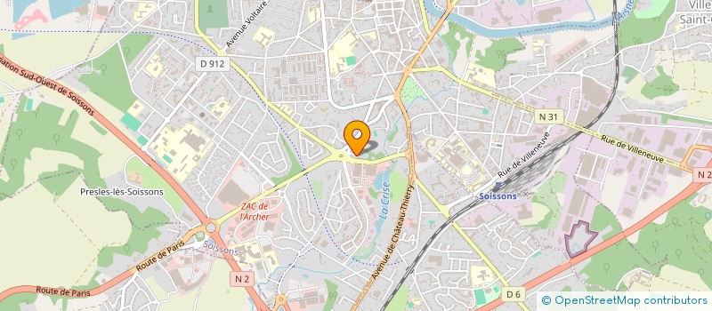 localisation de l'entreprise AMBIANCE CONFORT SERVICE à SOISSONS