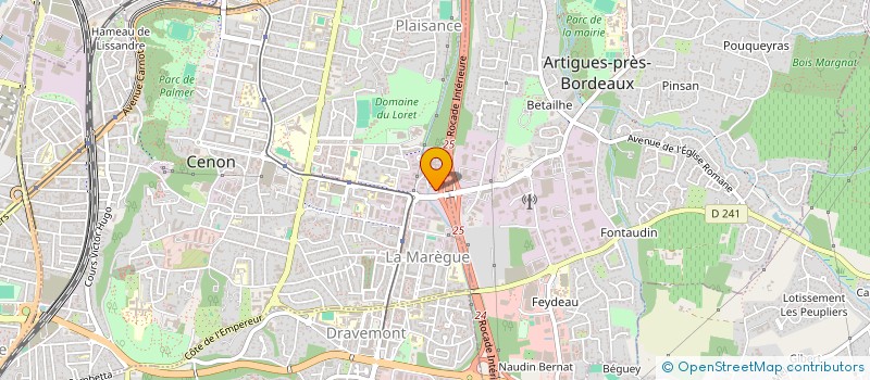 localisation de l'entreprise AMBIANCE D AUJOURD HUI à CENON