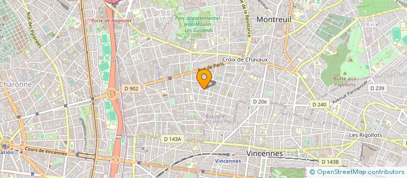 localisation de l'entreprise AMBIANCE - DECO  MONTREUIL