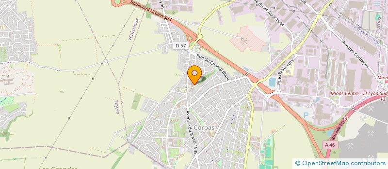 localisation de l'entreprise AMBIANCE FLEURIE à CORBAS