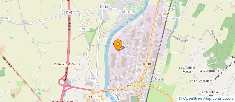 localisation de l'entreprise AMBIANCE GRANULATS  CHATELLERAULT