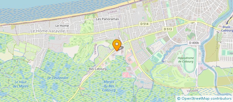 localisation de l'entreprise AMBIANCE HABITAT DISTRIBUTION  CABOURG