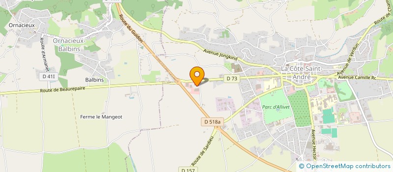 localisation de l'entreprise AMBIANCE MARIAGE  LA COTE-SAINT-ANDRE