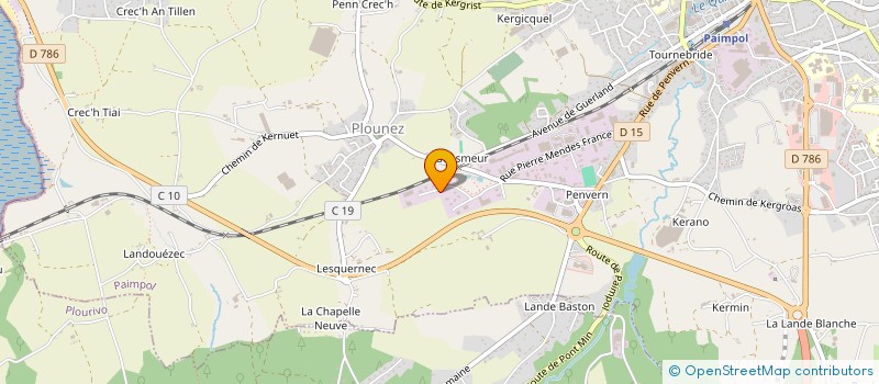 localisation de l'entreprise AMBIANCE PAYSAGE SERVICES  PAIMPOL