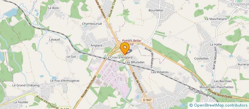 localisation de l'entreprise AMBIANCE POSE à COUZEIX