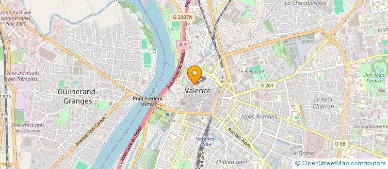 localisation de l'entreprise AMBIANCE RUGBY à VALENCE