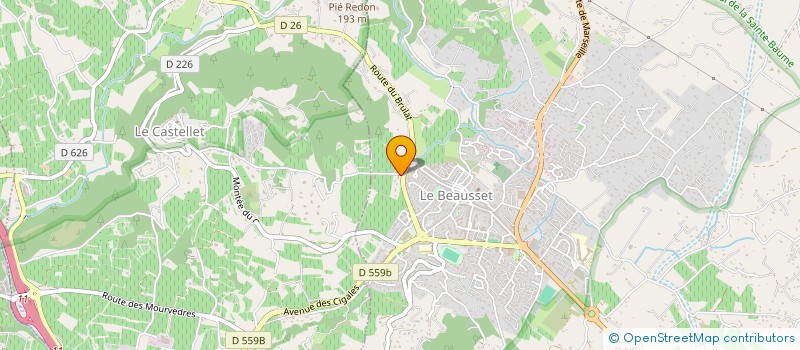 localisation de l'entreprise AMBIANCE TRAVERTIN  LE BEAUSSET