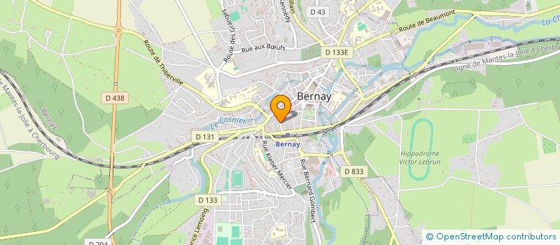 localisation de l'entreprise AMBIANCES CUISINES à BERNAY