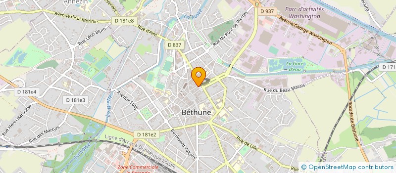 localisation de l'entreprise AMBIANCES ET CONCEPTION à BETHUNE