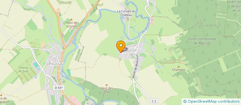 localisation de l'entreprise AMBIANCES & NUANCES  POUSSAY