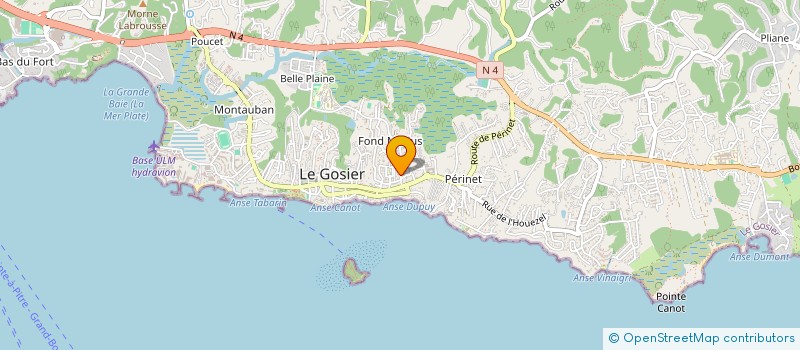 localisation de l'entreprise AMBIANCES & TEINTES  LE GOSIER