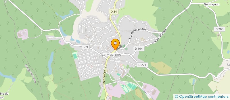 localisation de l'entreprise AMBITION CYCLISTE SUD NIVERNAIS à LA MACHINE