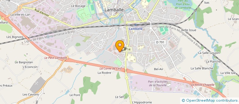 localisation de l'entreprise AMBITIONIMMO  LAMBALLE-ARMOR