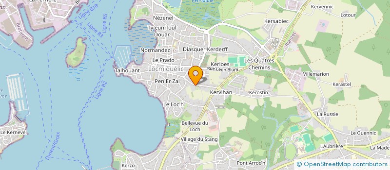 localisation de l'entreprise AMBOULI  LOCMIQUELIC