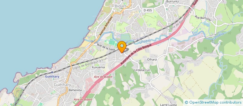 localisation de l'entreprise AMBRE  BIDART