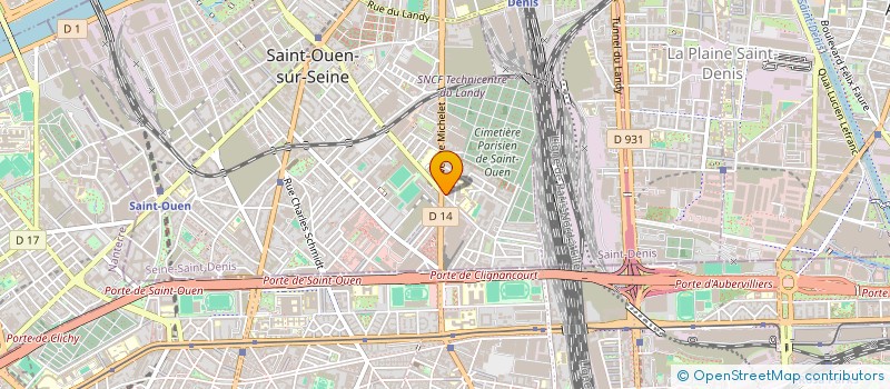 localisation de l'entreprise AMBRE à SAINT-OUEN-SUR-SEINE