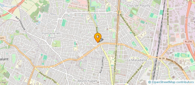 localisation de l'entreprise AMBRE-ELEC à FONTAINE-LES-DIJON