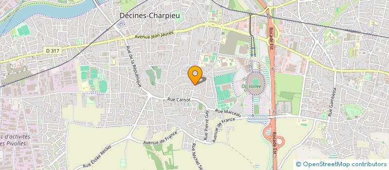 localisation de l'entreprise AMBRE ELECTRICITE  DECINES-CHARPIEU