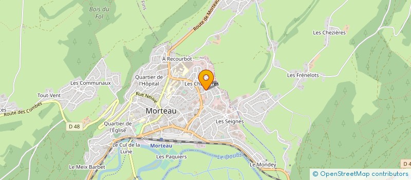 localisation de l'entreprise AMBRE FRANCE SA à MORTEAU