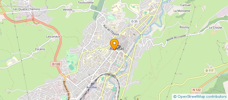 localisation de l'entreprise AMBRE INSTITUT à AURILLAC