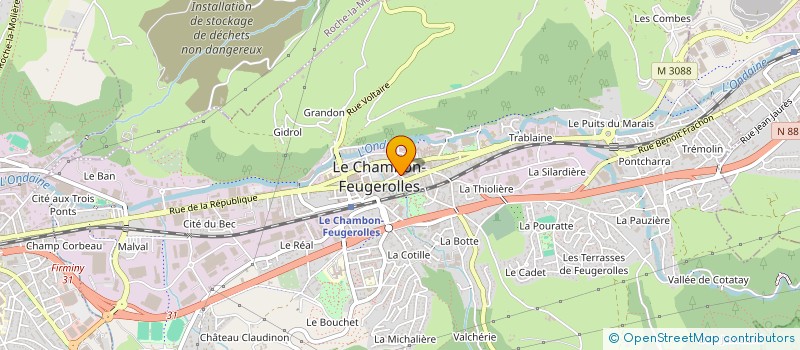 localisation de l'entreprise AMBRE INSTITUT  LE CHAMBON-FEUGEROLLES