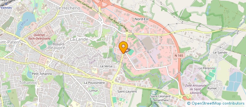 localisation de l'entreprise AMBREROSE BEAUTE à VANNES