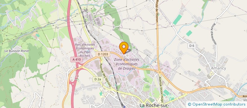 localisation de l'entreprise AMBROSETTI TRAVAUX FONDATIONS (FRANCE)SA à LA ROCHE-SUR-FORON