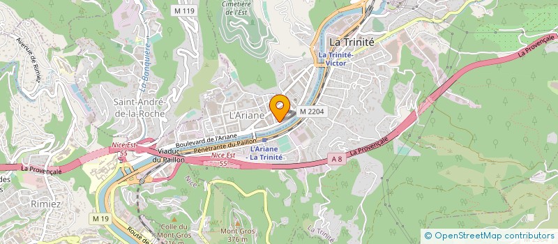 localisation de l'entreprise AMBROSI ET GORINI CHARPENTE à NICE