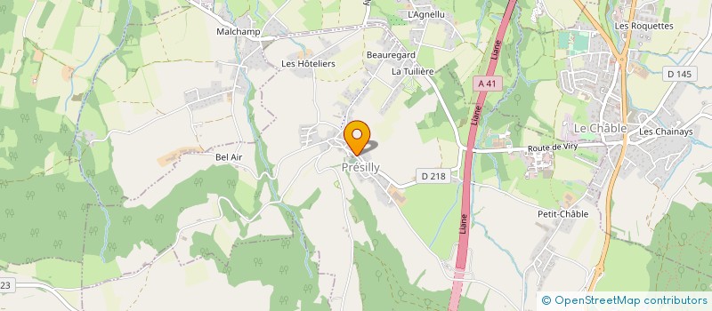 localisation de l'entreprise AMBROSYA à PRESILLY