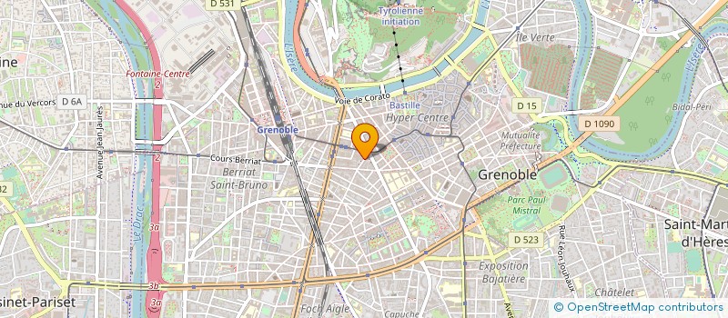 localisation de l'entreprise AMBRY OPTIQUE à GRENOBLE