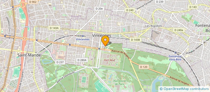 localisation de l'entreprise AMBRYM à VINCENNES