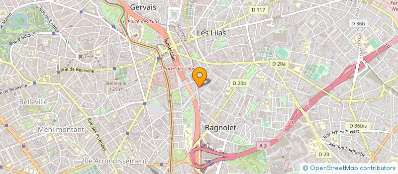 localisation de l'entreprise AMBULANCE 2000 à LES LILAS