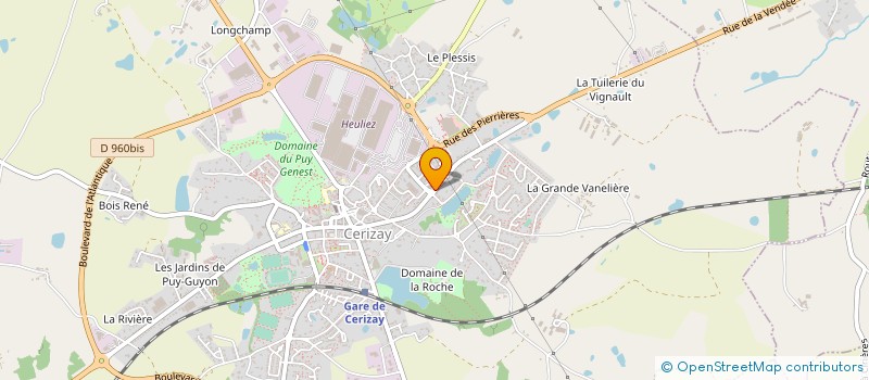 localisation de l'entreprise AMBULANCE AGREEE ADS à CERIZAY