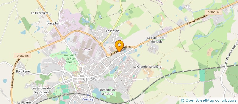 localisation de l'entreprise AMBULANCE AGREEE BERTRAND SARL à CERIZAY