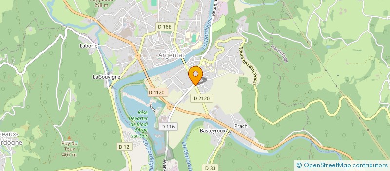 localisation de l'entreprise AMBULANCE ARGENTACOISE  ARGENTAT-SUR-DORDOGNE
