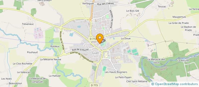 localisation de l'entreprise AMBULANCE ASSISTANCE LEMAUX  GUER