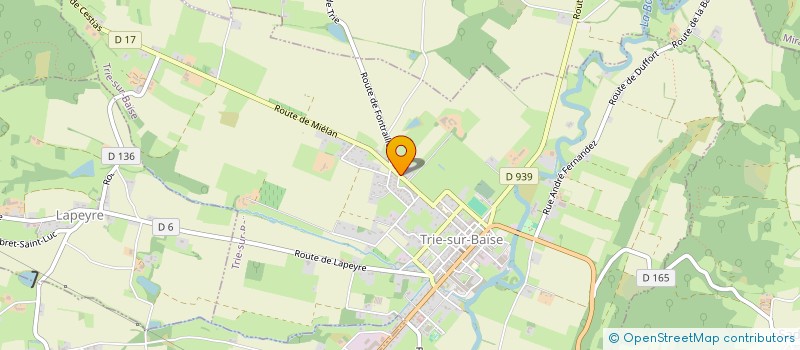 localisation de l'entreprise AMBULANCE ASTARAC  TRIE-SUR-BAISE