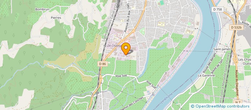 localisation de l'entreprise AMBULANCE BEN 07 à TOURNON-SUR-RHONE