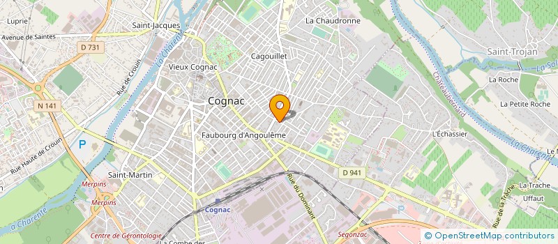 localisation de l'entreprise AMBULANCE CESBRON à COGNAC