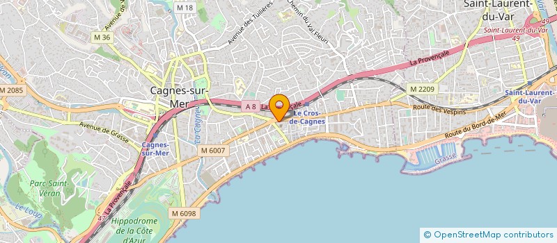 localisation de l'entreprise AMBULANCE CHEVALIER à CAGNES-SUR-MER