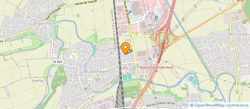 localisation de l'entreprise AMBULANCE DE 'ILL  MUNDOLSHEIM