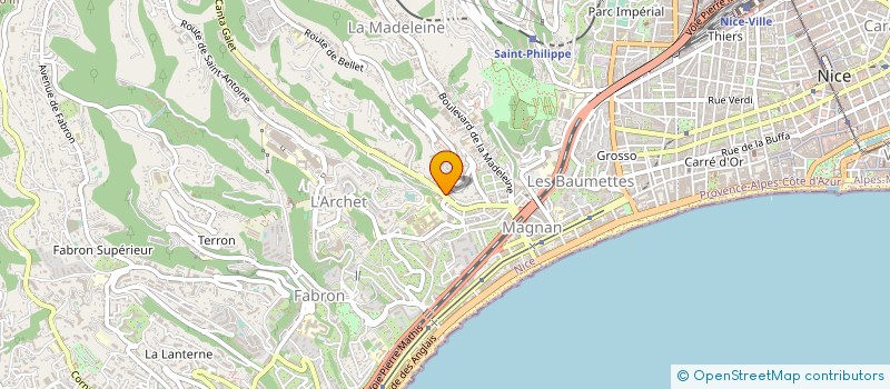 localisation de l'entreprise AMBULANCE DE L'ARCHET à NICE