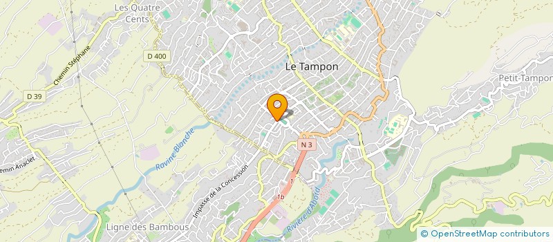 localisation de l'entreprise AMBULANCE DES 400 PATEL à LE TAMPON