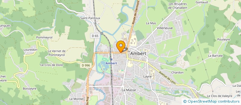 localisation de l'entreprise AMBULANCE DU LIVRADOIS FOREZ  AMBERT