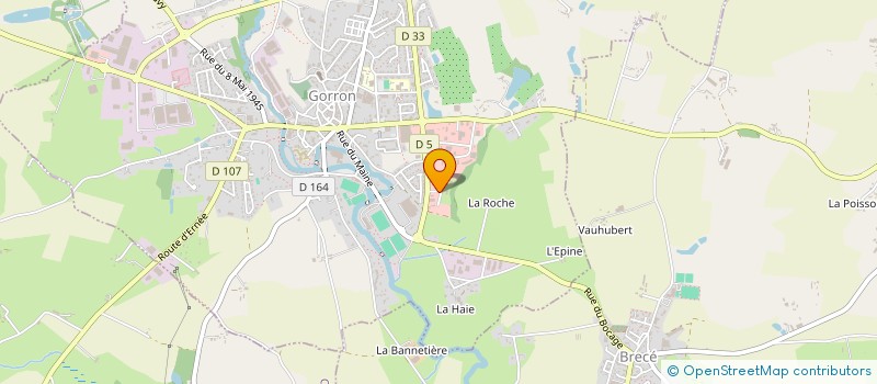 localisation de l'entreprise AMBULANCE GORRONNAISE  GORRON