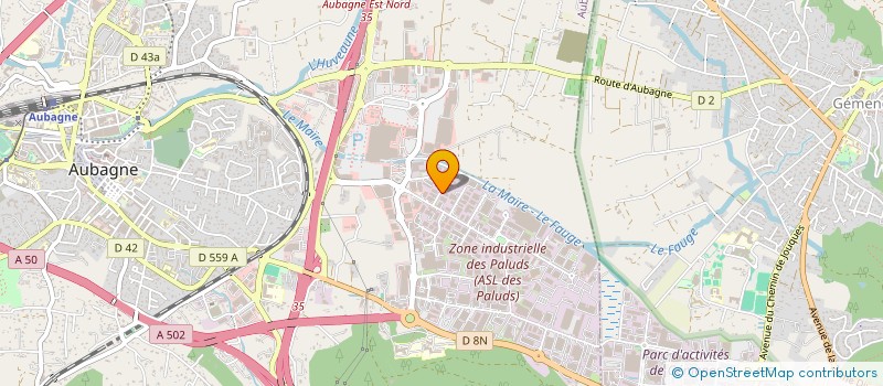 localisation de l'entreprise AMBULANCE GRAND SUD  AUBAGNE